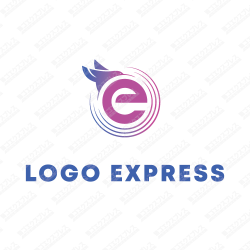 Logo design for Logo "e" stylisé avec un oiseau