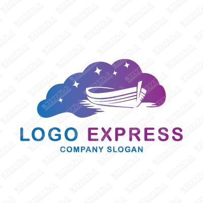 Logo Bateau et Nuages - dynamique et lumineux
