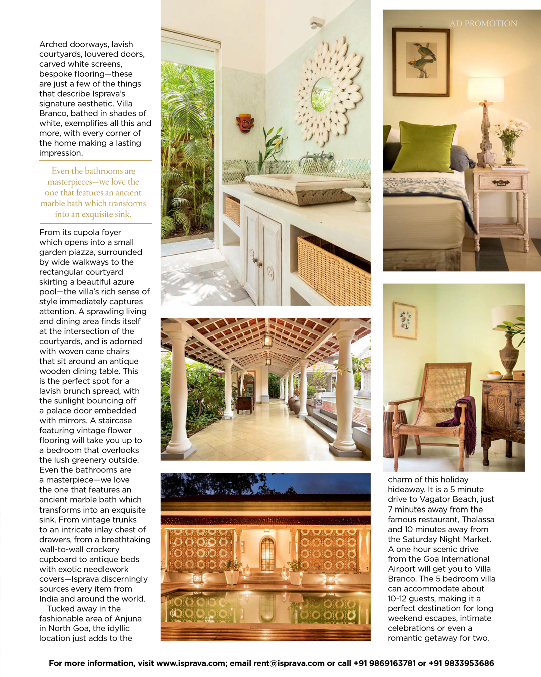 Exclusive feature on Villa Branco, Goa