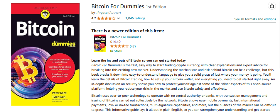 Bitcoin for Dummies - Best Bitcoin Books