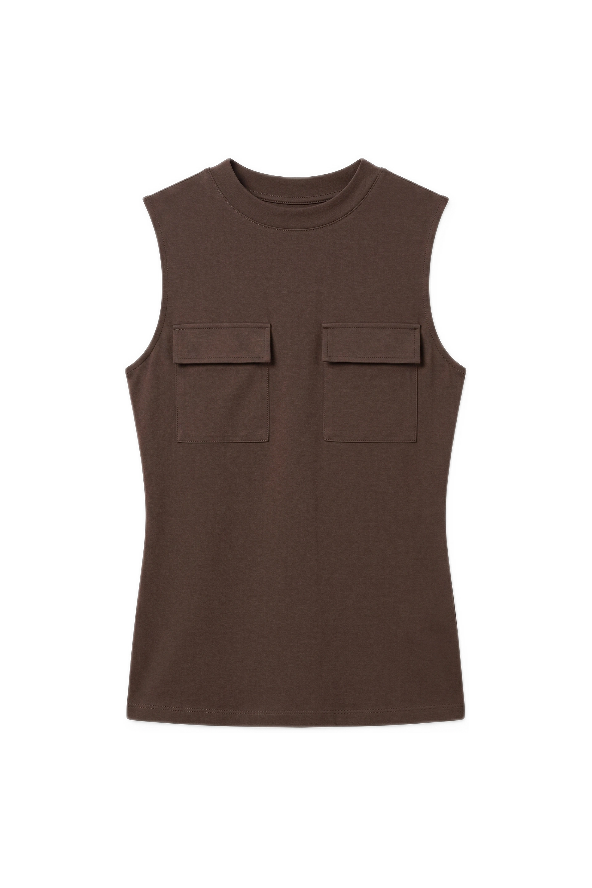 Sleek Jersey Utility Shell Top