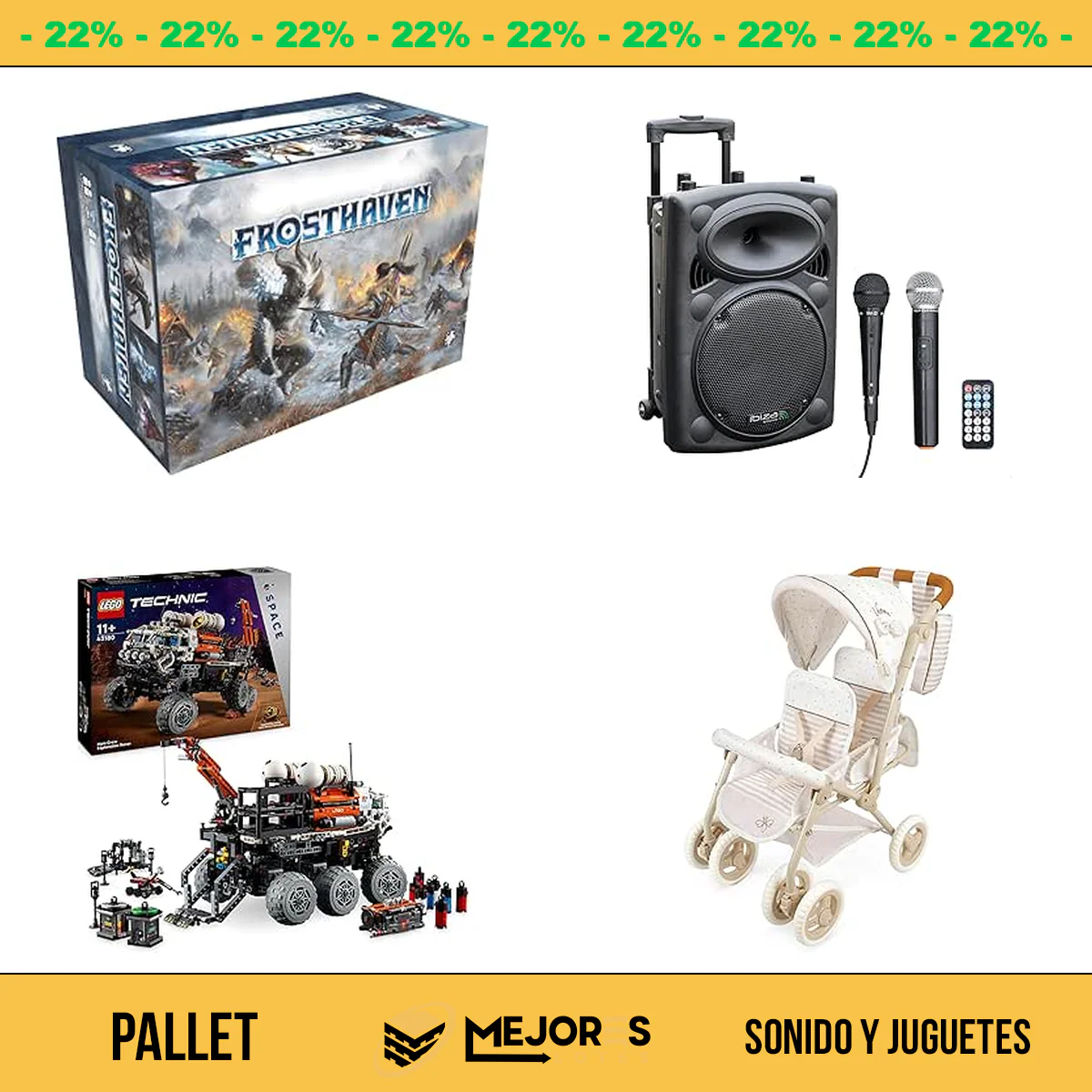 Pallet de 26 Items Sin Revisar, Sonido y Juguetes, Lote #10220179