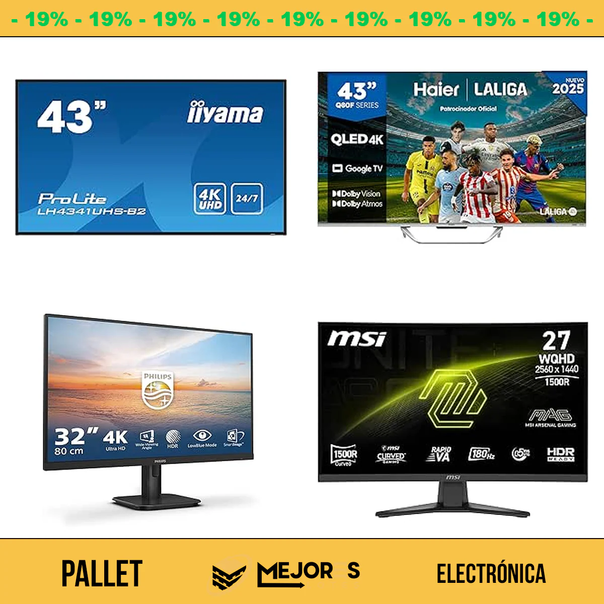 Pallet de 19 Items Sin Revisar, Electronica, Lote #10226330