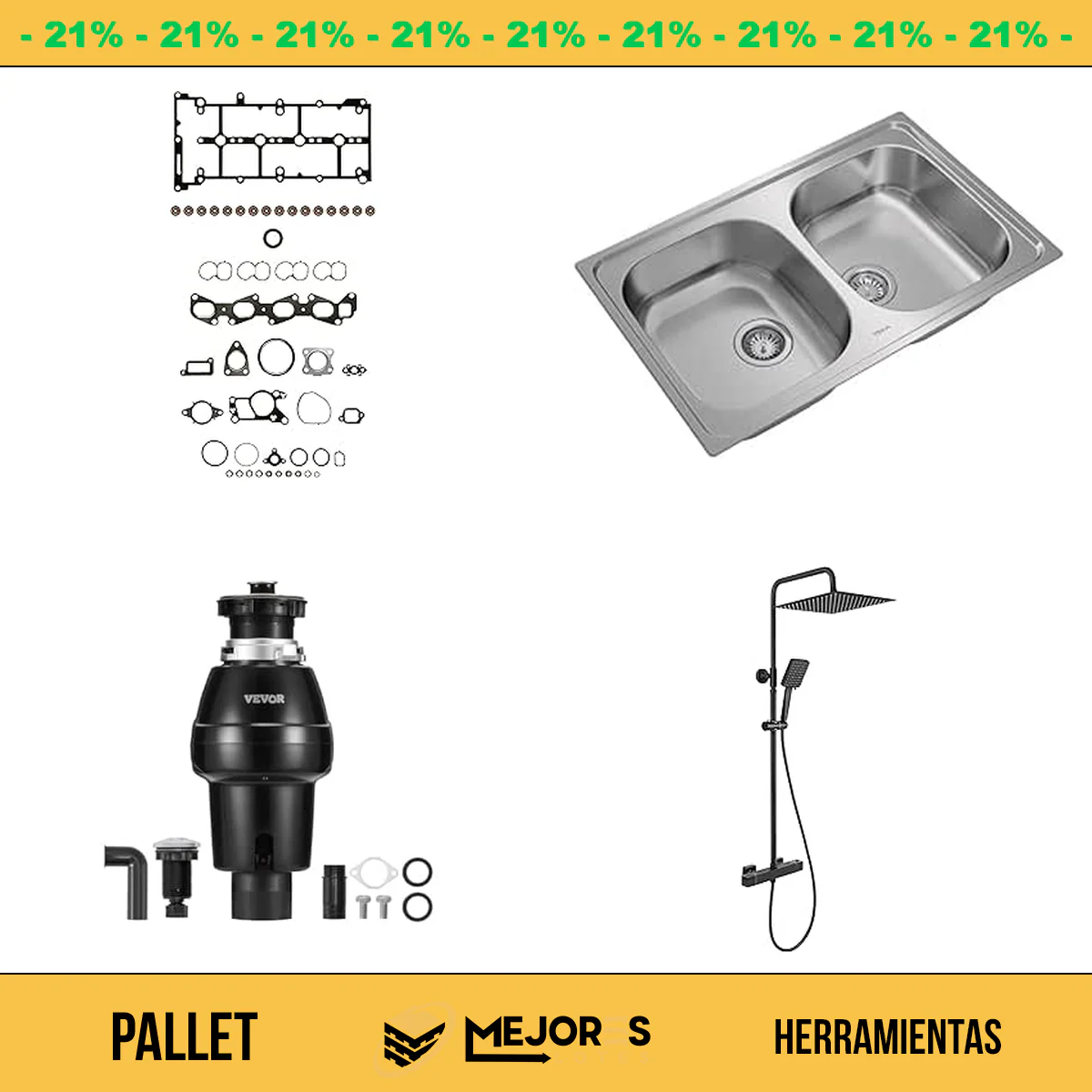 Pallet de 21 Items Sin Revisar, Herramientas, Lote #10228749