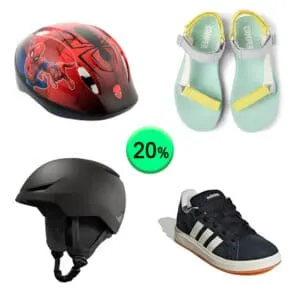 Boîte de 33 articles de vêtements et de sport non vérifiés