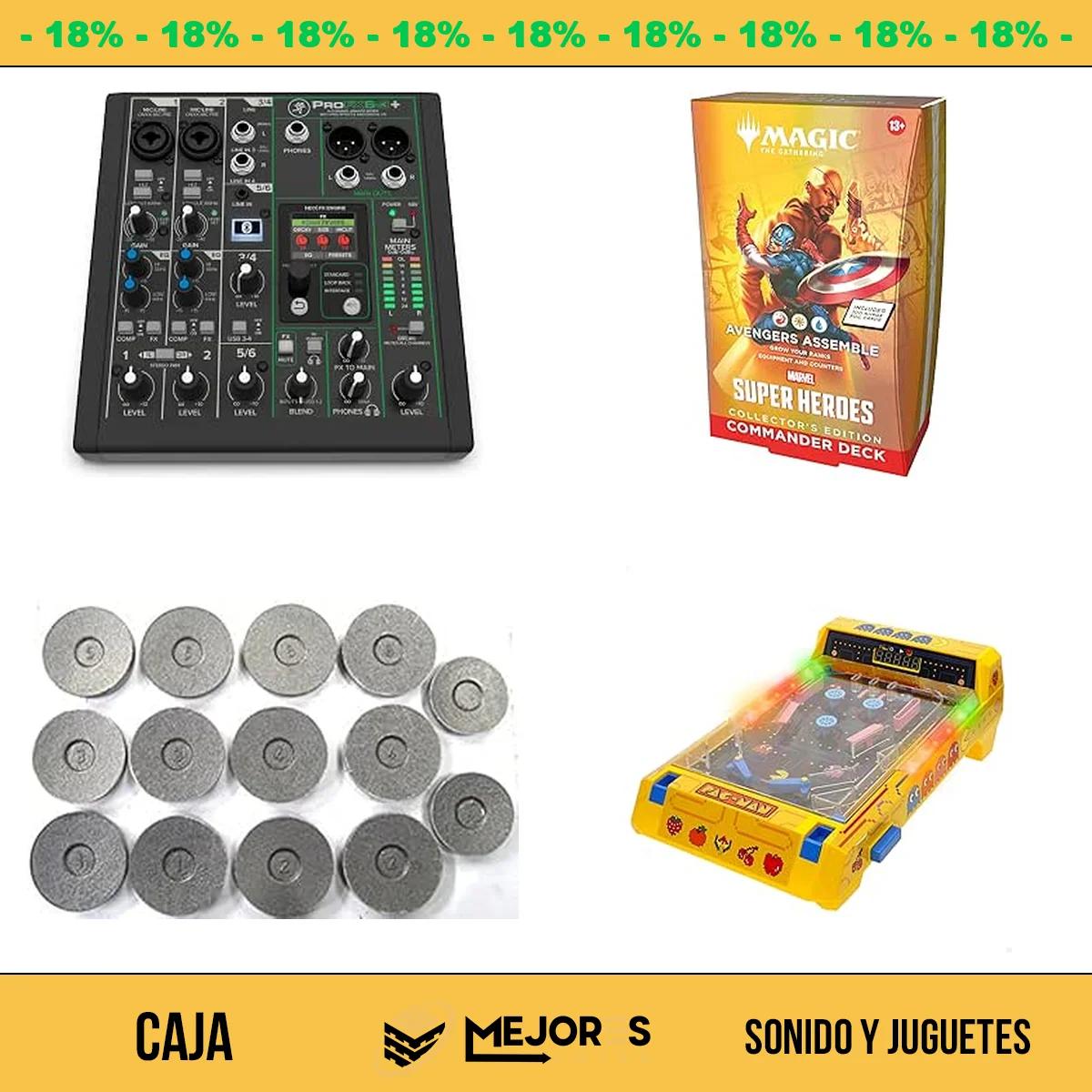 Caja de 57 Items Sin Revisar, Sonido y Juguetes, Lote #spW83P1134a