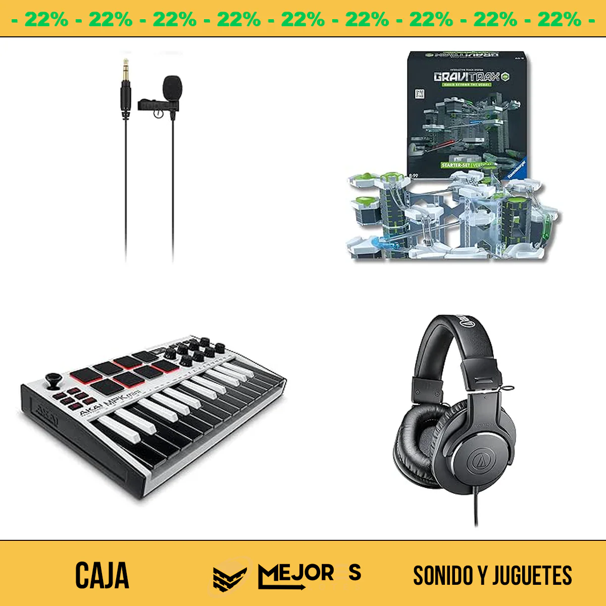 Caja de 23 Items Sin Revisar, Sonido y Juguetes, Lote #spW83P8880z