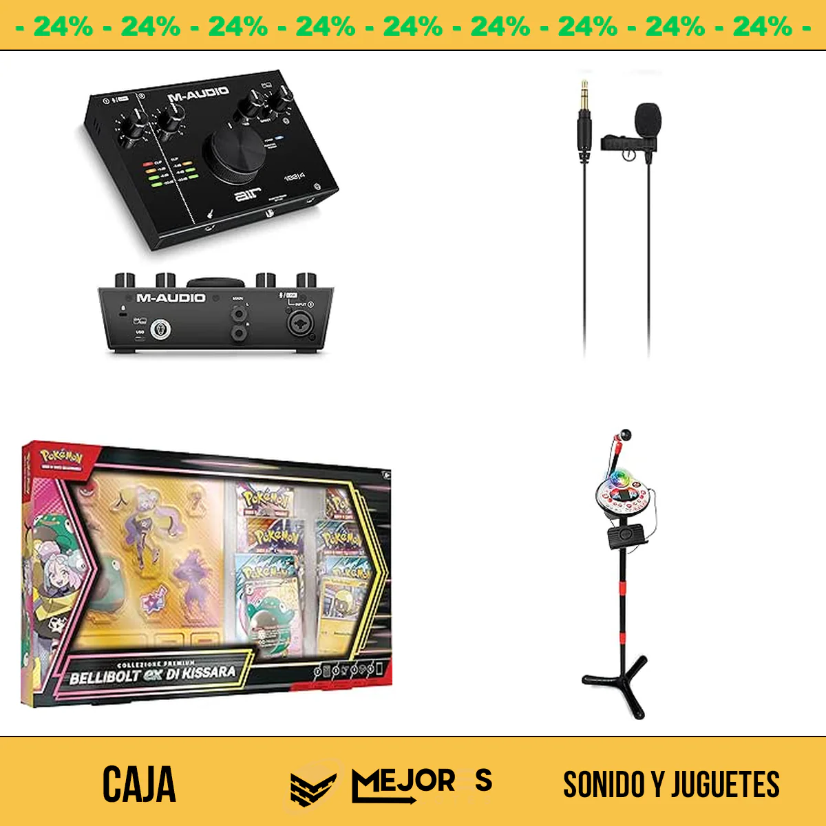 Caja de 31 Items Sin Revisar, Sonido y Juguetes, Lote #spW83P8883l