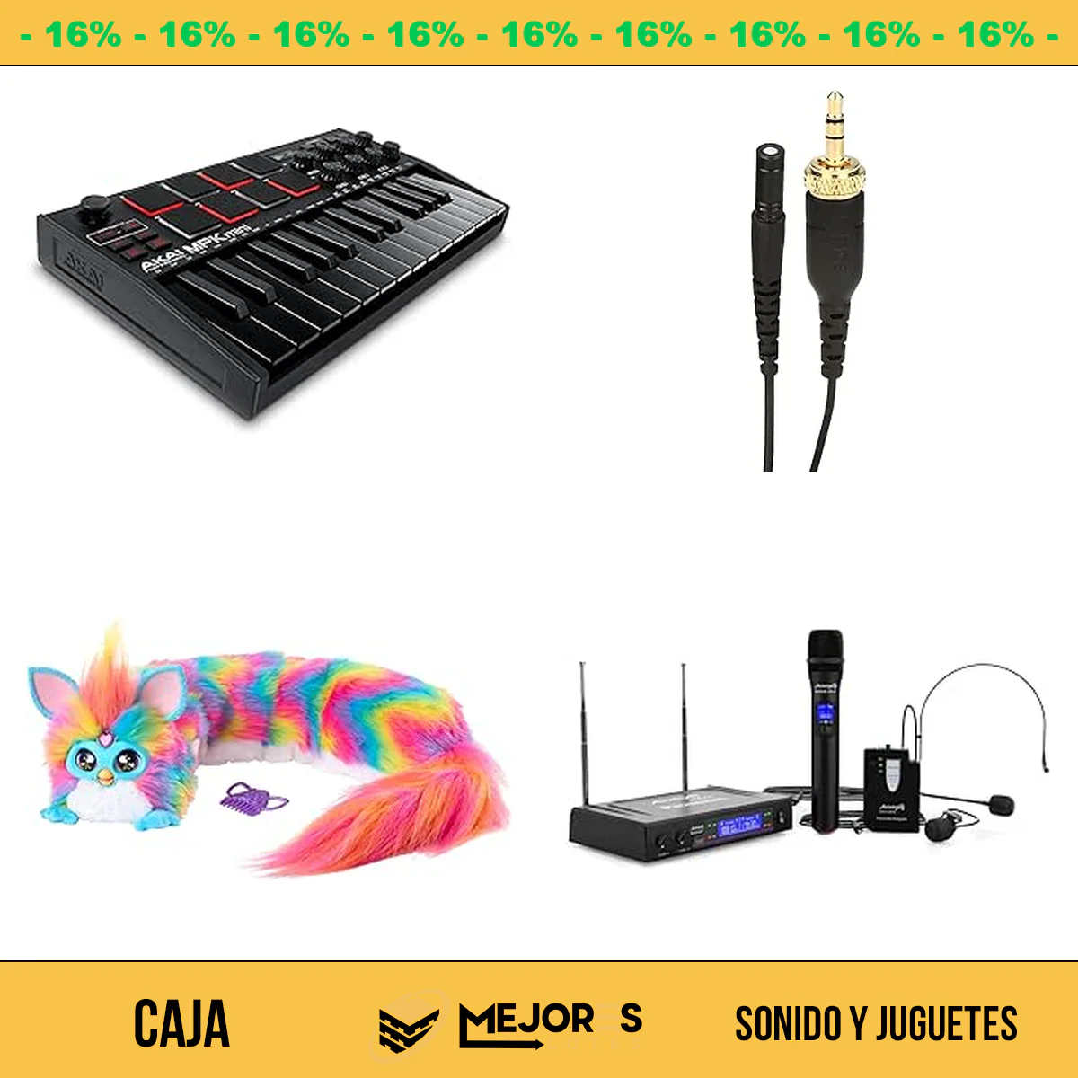 Caja de 38 Items Sin Revisar, Sonido y Juguetes, Lote #spW84m7308J
