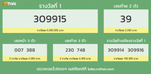 ตรวจหวย 16 กุมภาพันธ์ 2561