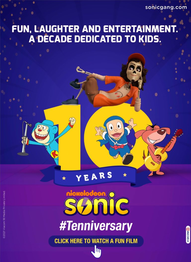 Viacom18’s Sonic Celebrates 10 Years Of Entertaining kids