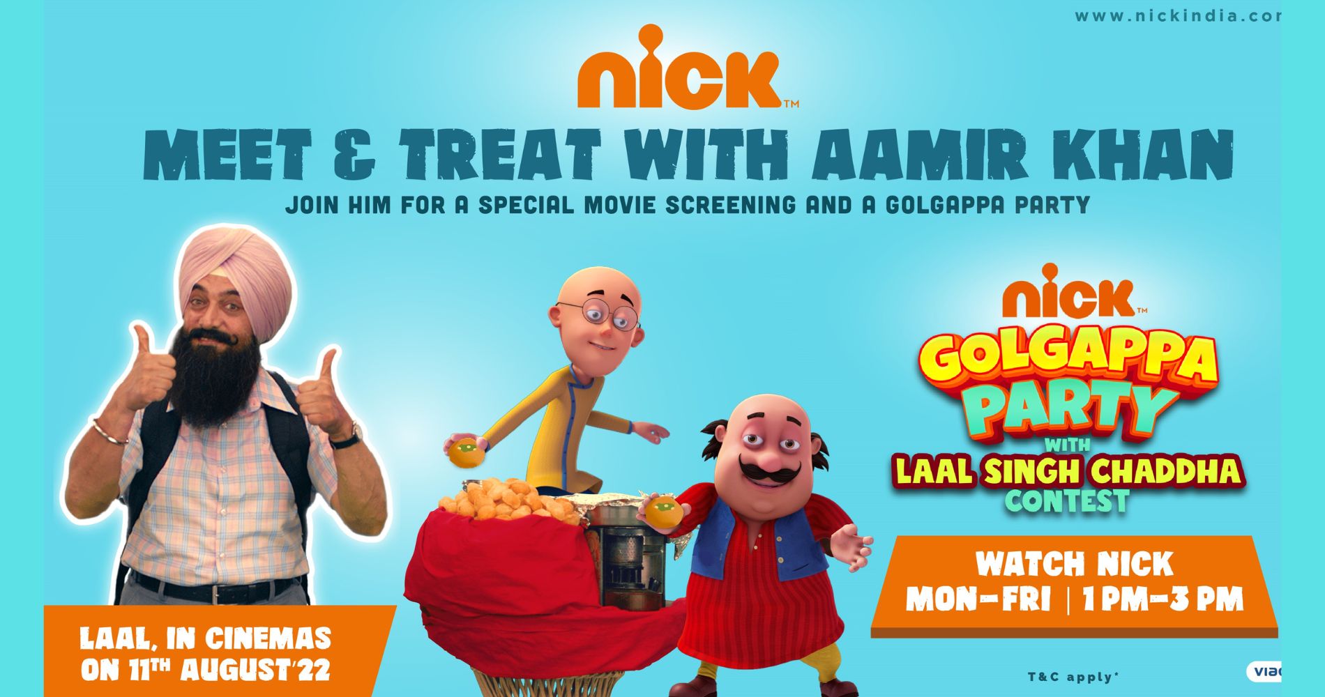 Nickelodeon as it joins forces with Laal Singh Chaddha to entertain families across India