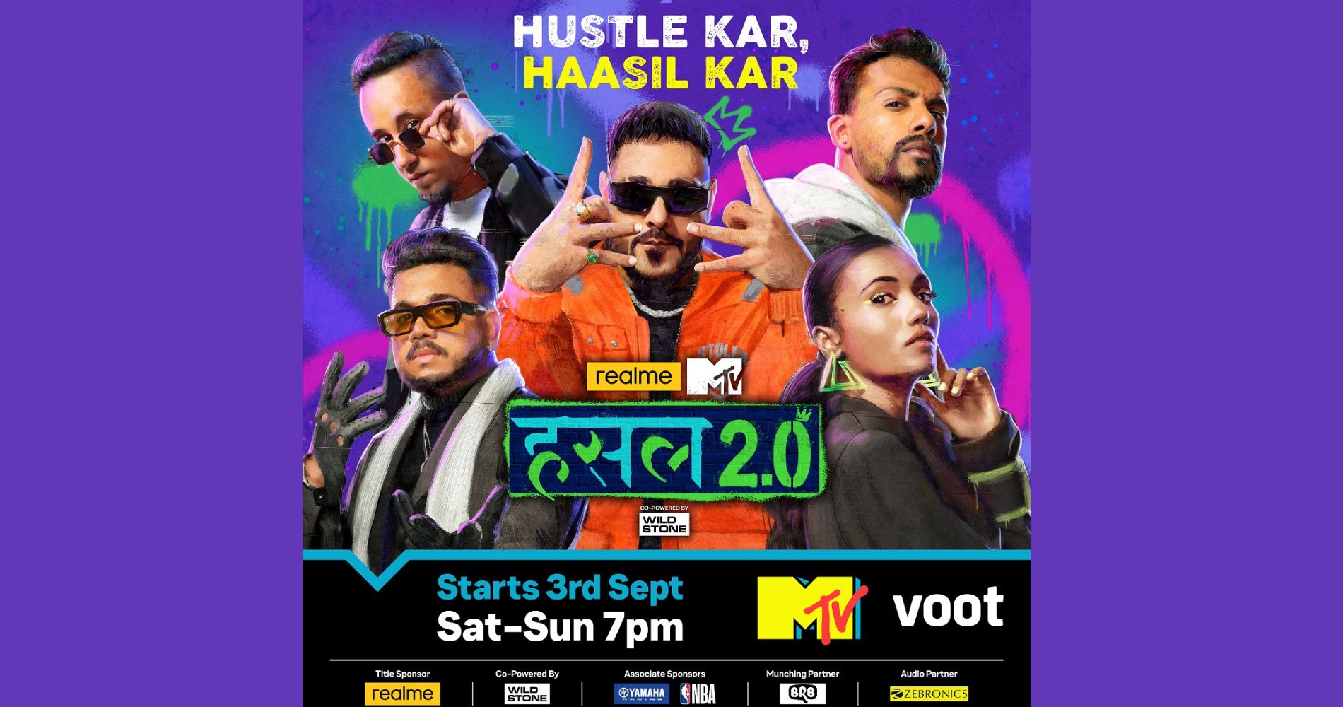 MTV India announcing the launch of Realme 'MTV Hustle 2.0'