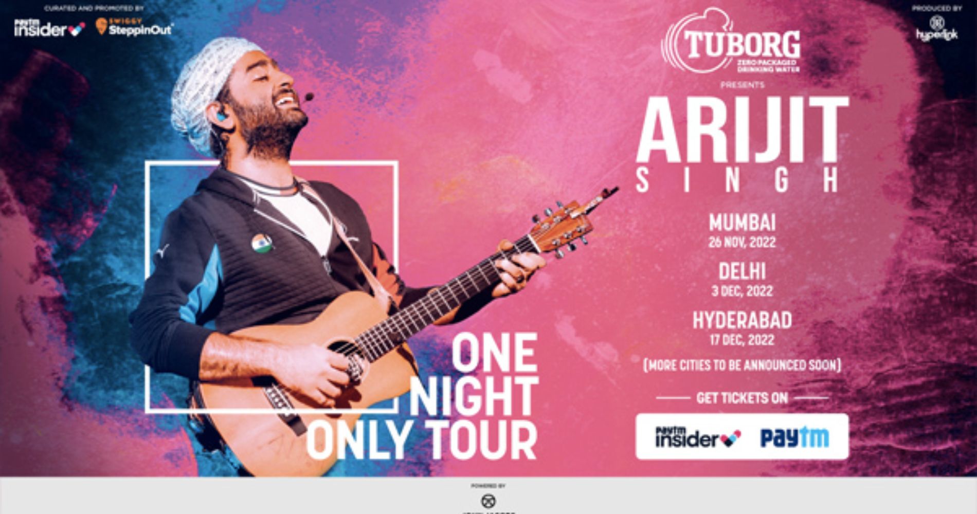 Paytm Insider and Swiggy SteppinOut join hands to bring Arijit Singh's 'India Tour' back