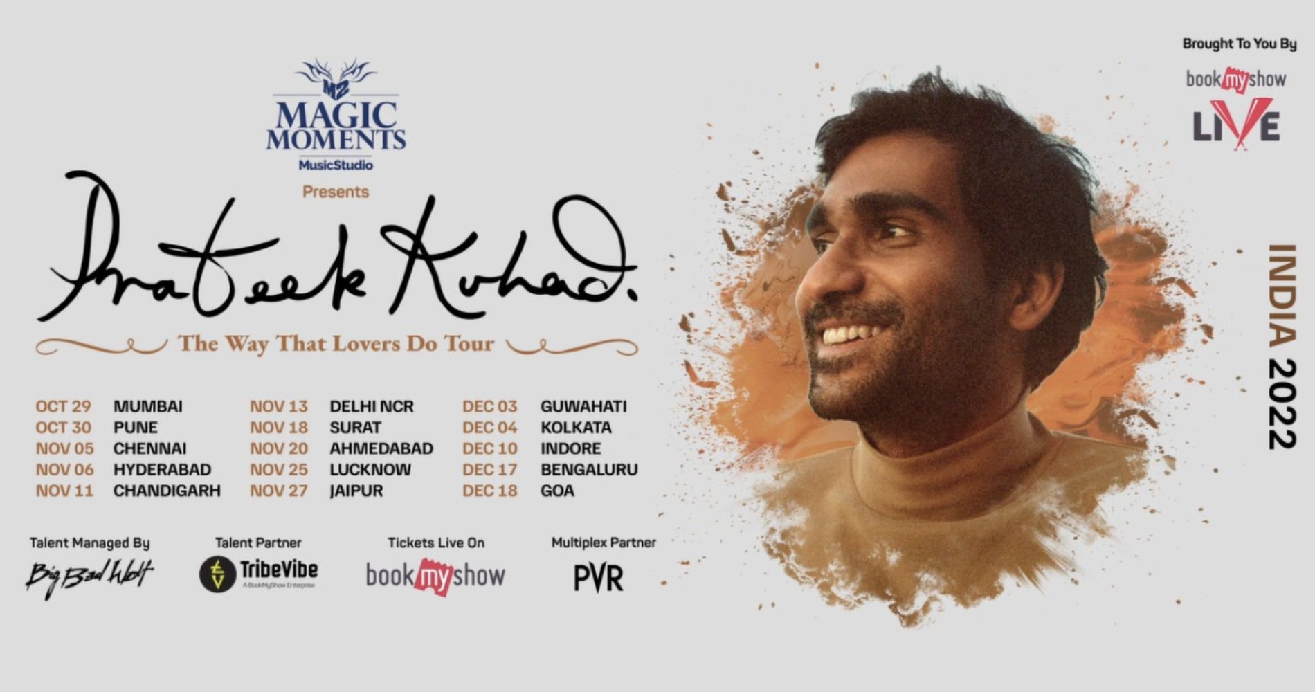 Magic Moments Music Studio strikes a deal with Bookmyshow for Prateek Kuhad concert