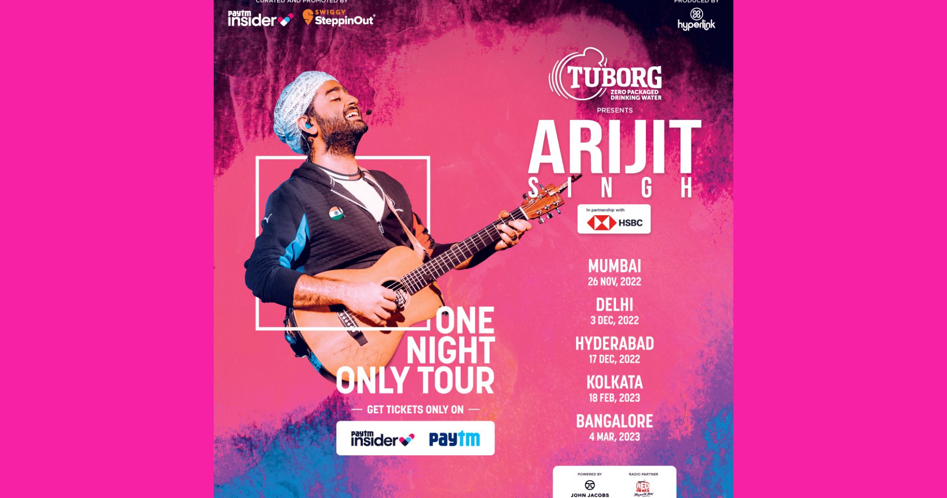 Paytm Insider & Swiggy SteppinOut join hands to bring the country’s king of playback singing Arijit Singh’s ‘India Tour’