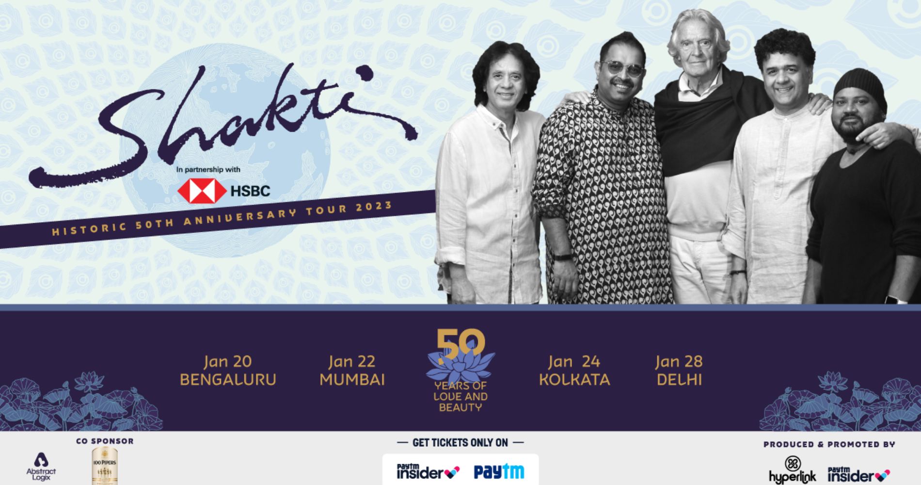 The Iconic Fusion Group, ‘Shakti’, is back! Commemorating their 50th Anniversary followed by a World Tour