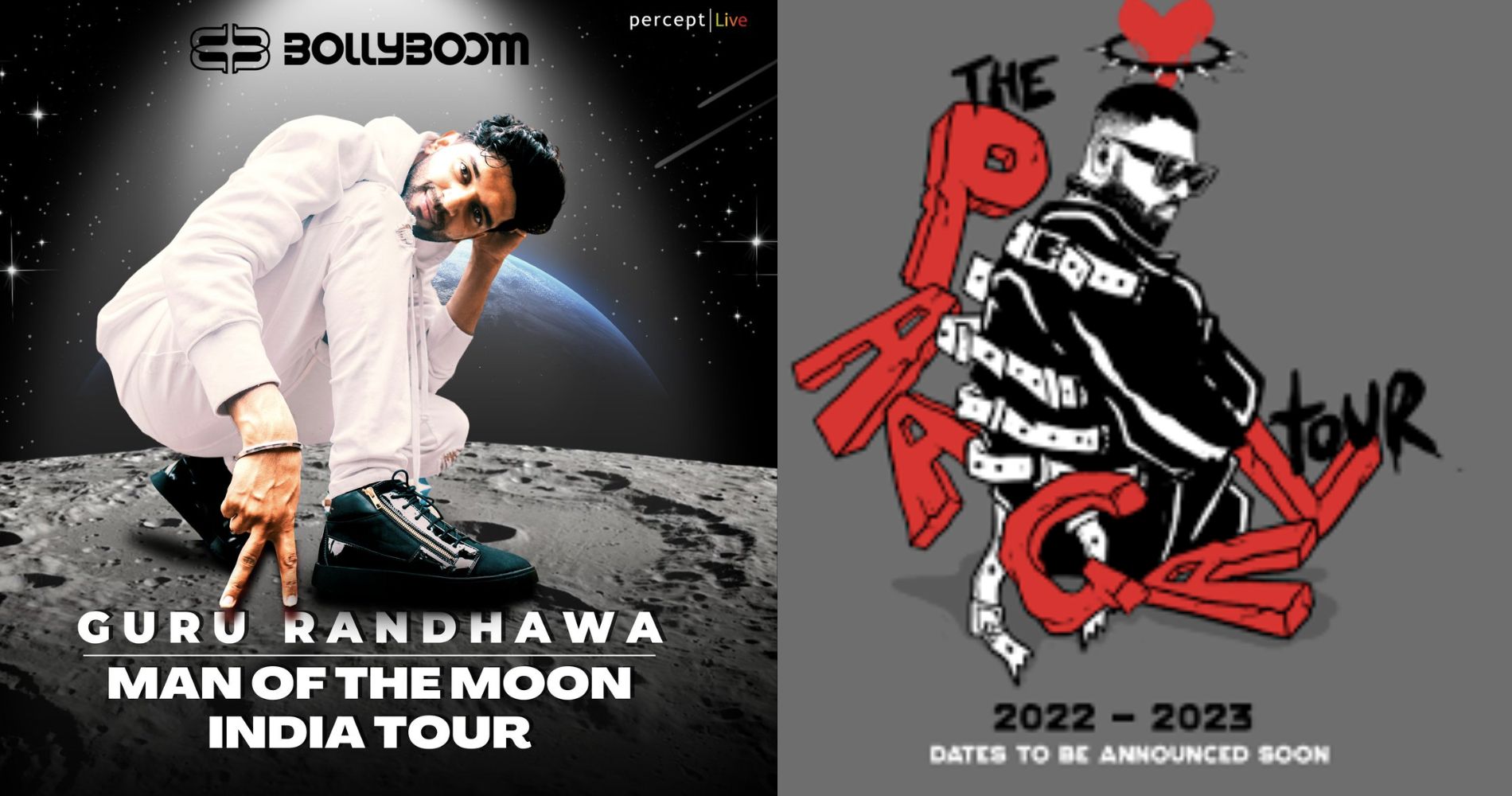 Badshah with his tour “The Paagal” and Guru Randhawa, with his “Man of the Moon” tour are coming live in 10 different cities