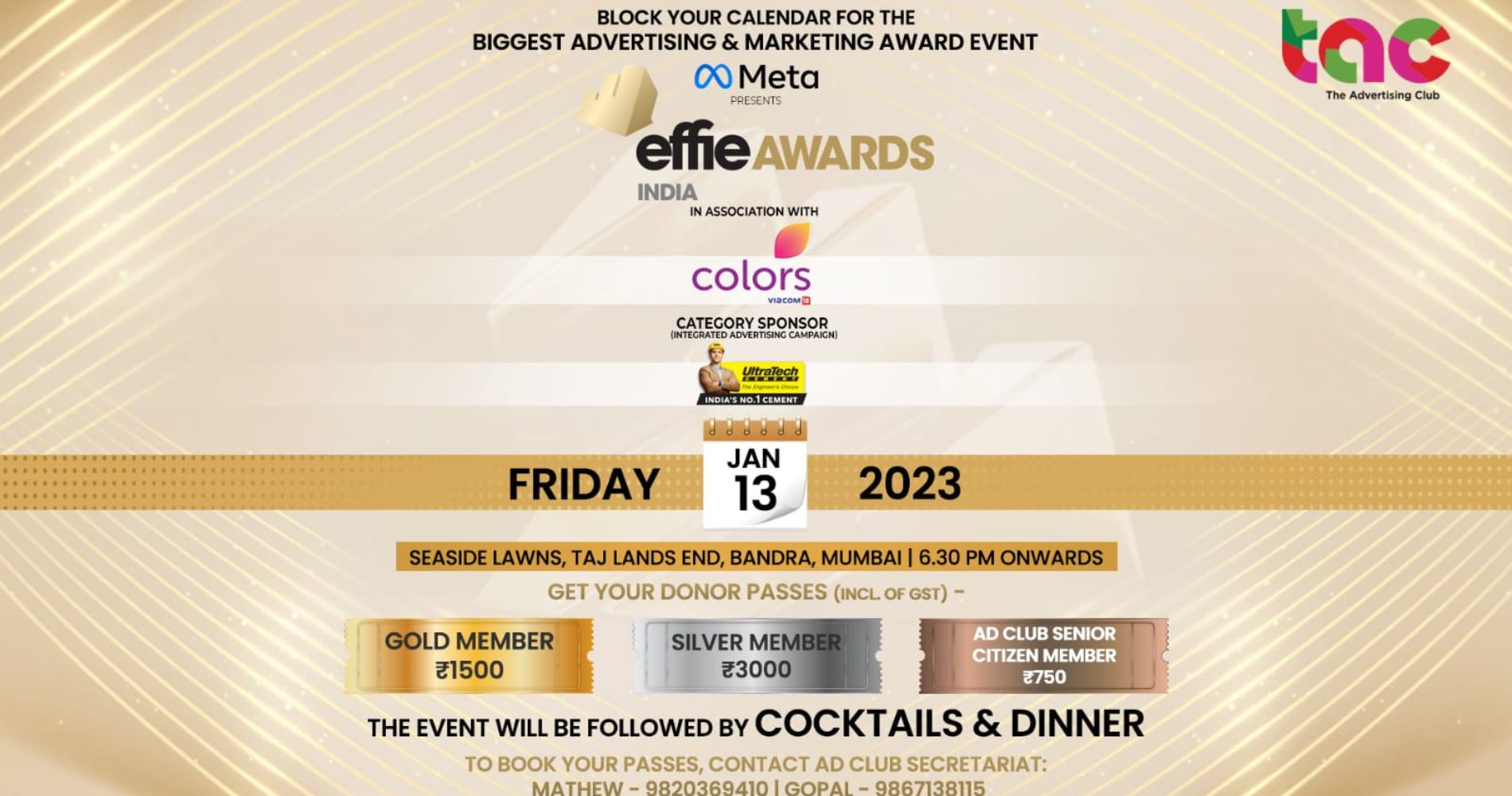 The Advertising Club is all set to ramp up the celebration of the most Prestigious Awards "EFFIE INDIA AWARDS 2022"