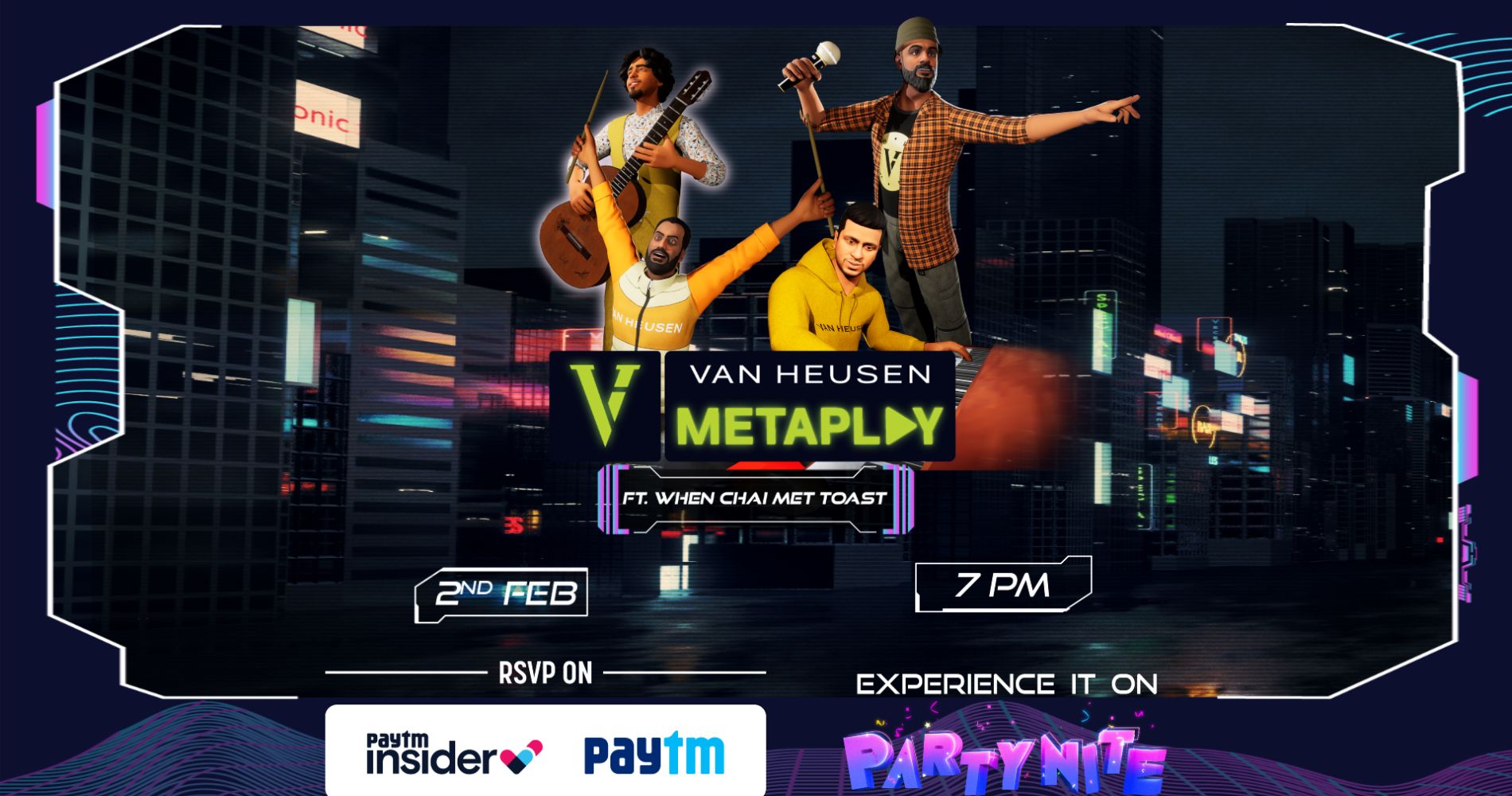 Van Heusen collaborates with Paytm Insider to hold a musical concert on PartyNite Metaverse