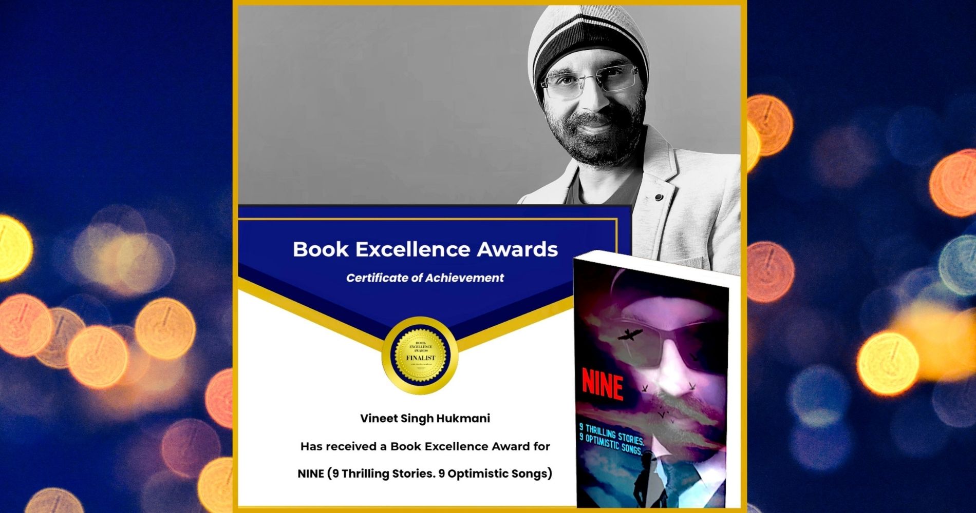 From Music to Literature: Vineet Singh Hukmani's 'NINE' Wins Prestigious Book Excellence Award