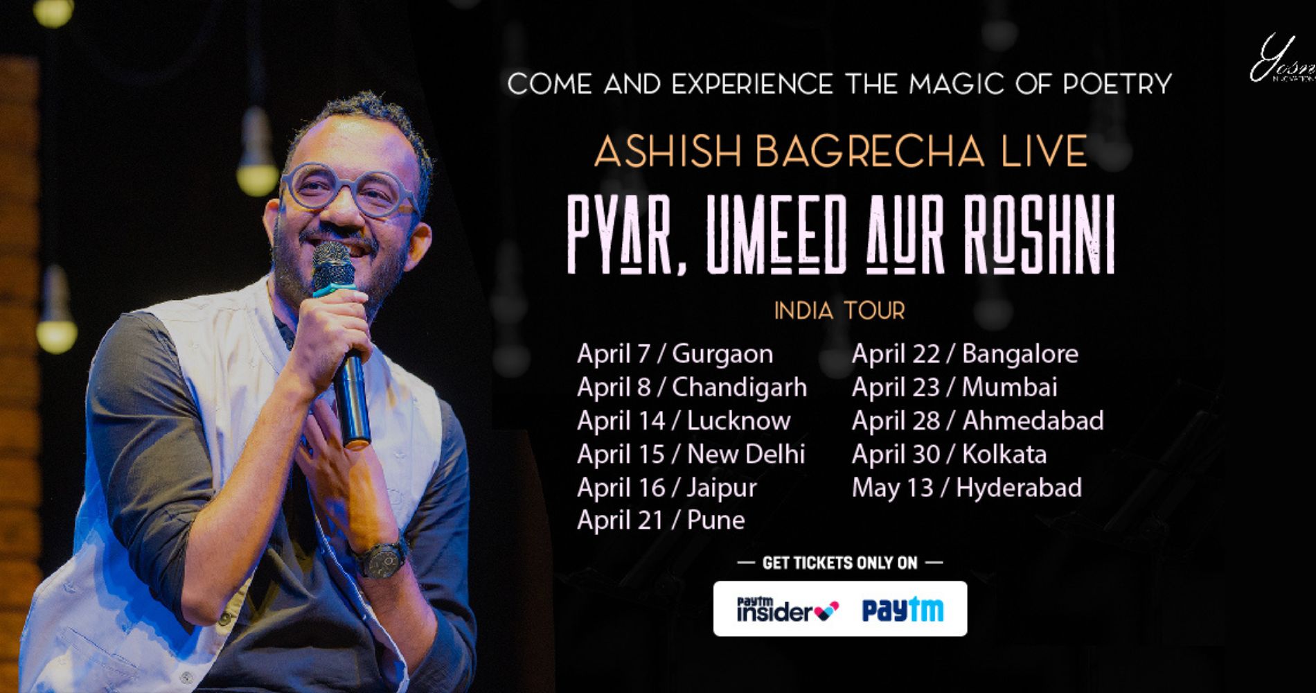 Paytm Insider Presents: Ashish Bagrecha's 'Pyar, Umeed Aur Roshni' India Tour