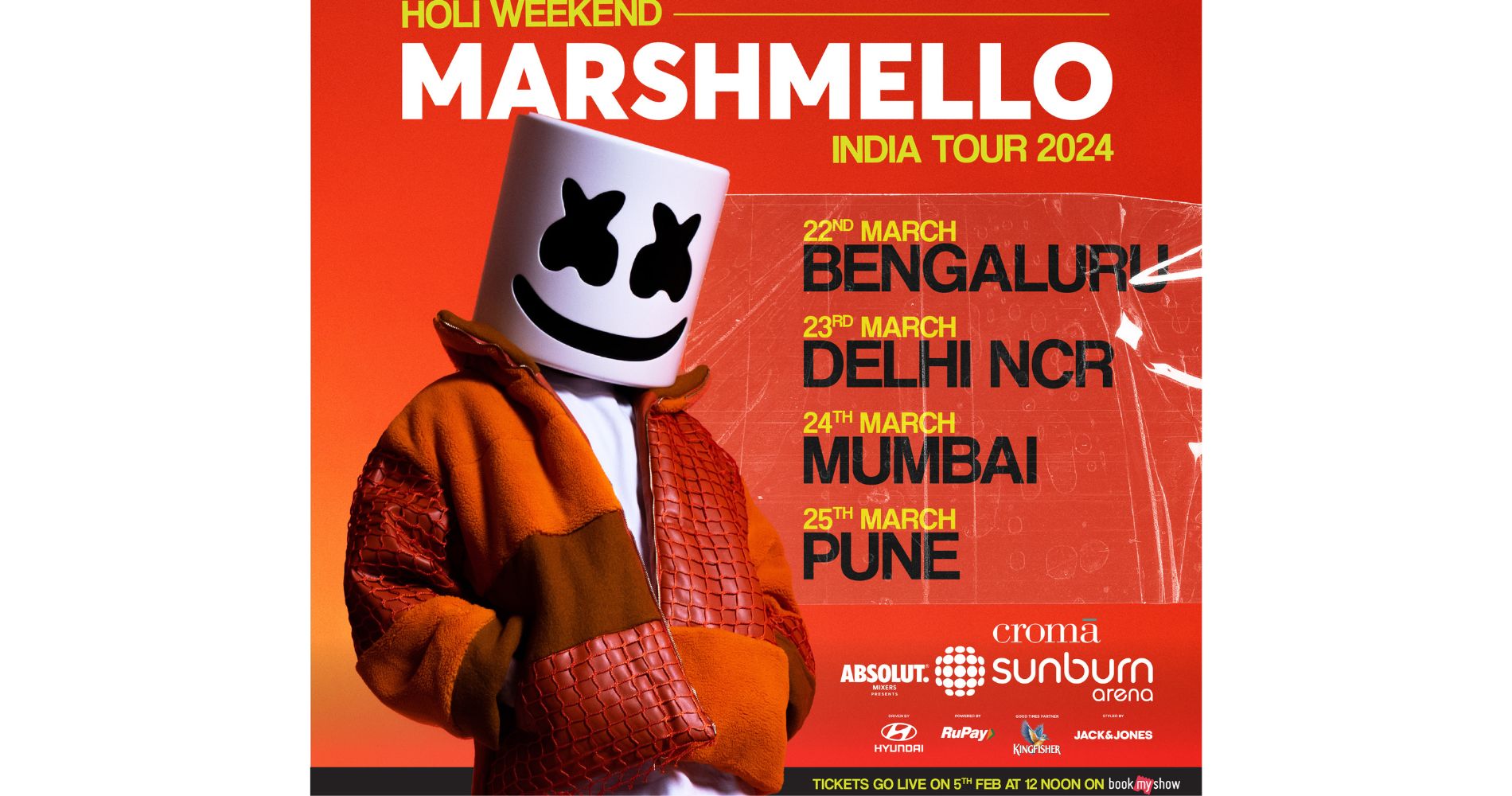 Grammy-Nominated DJ Marshmello To Lead Sunburn Holi Tour With Explosive Performance