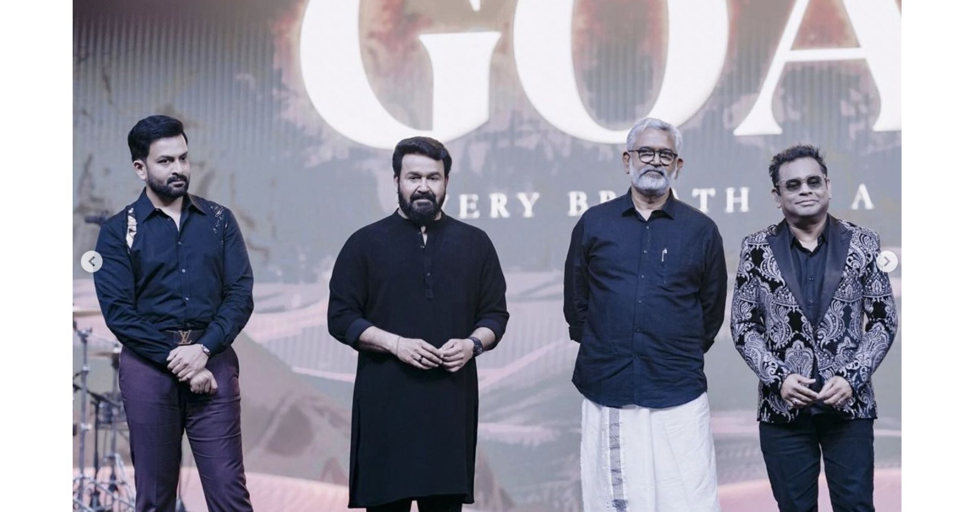 Mohanlal And Prithviraj Sukumaran Illuminate 'The Goat Life' Music Launch