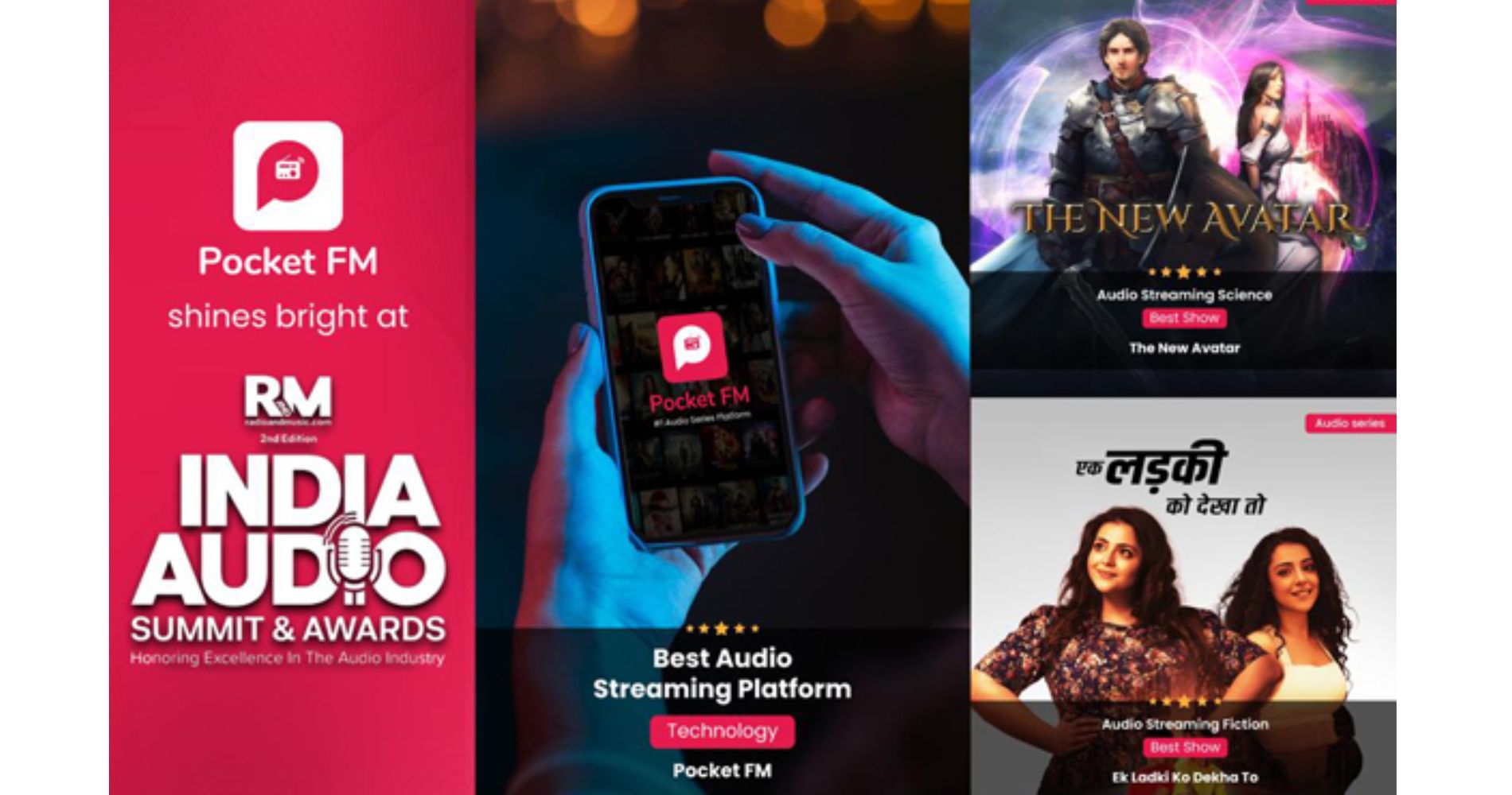 Pocket FM Secures Victory At India Audio And Summit Awards 2024