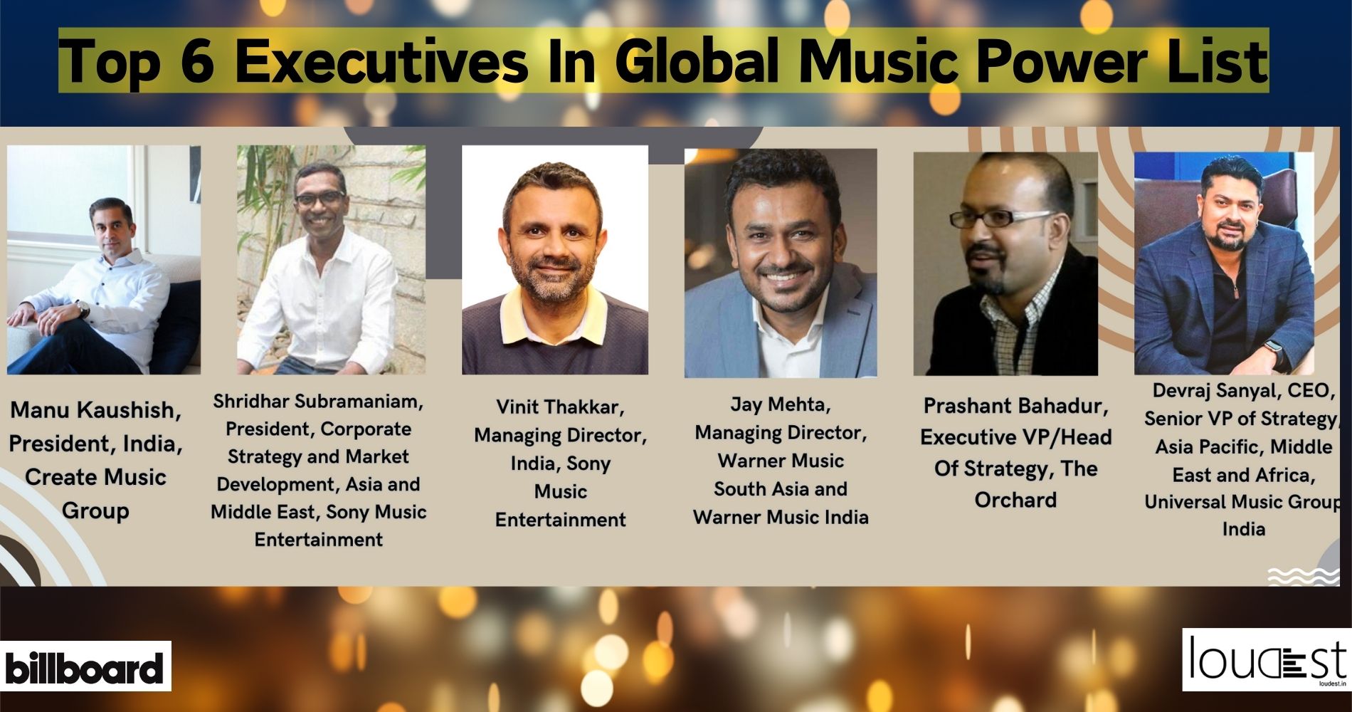 Billboard Magazine Honors 6 Executives In Global Music Power List