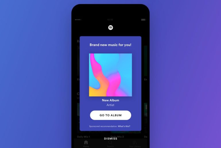 Spotify Will Soon Allow Artists & Label To Pay for Pop-Up Ads