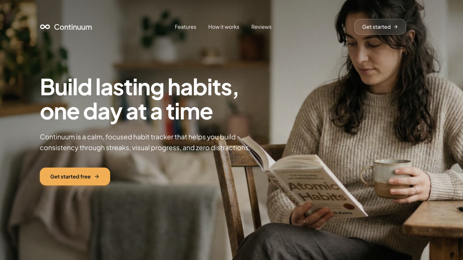 Daily Habit Tracker — saas template preview