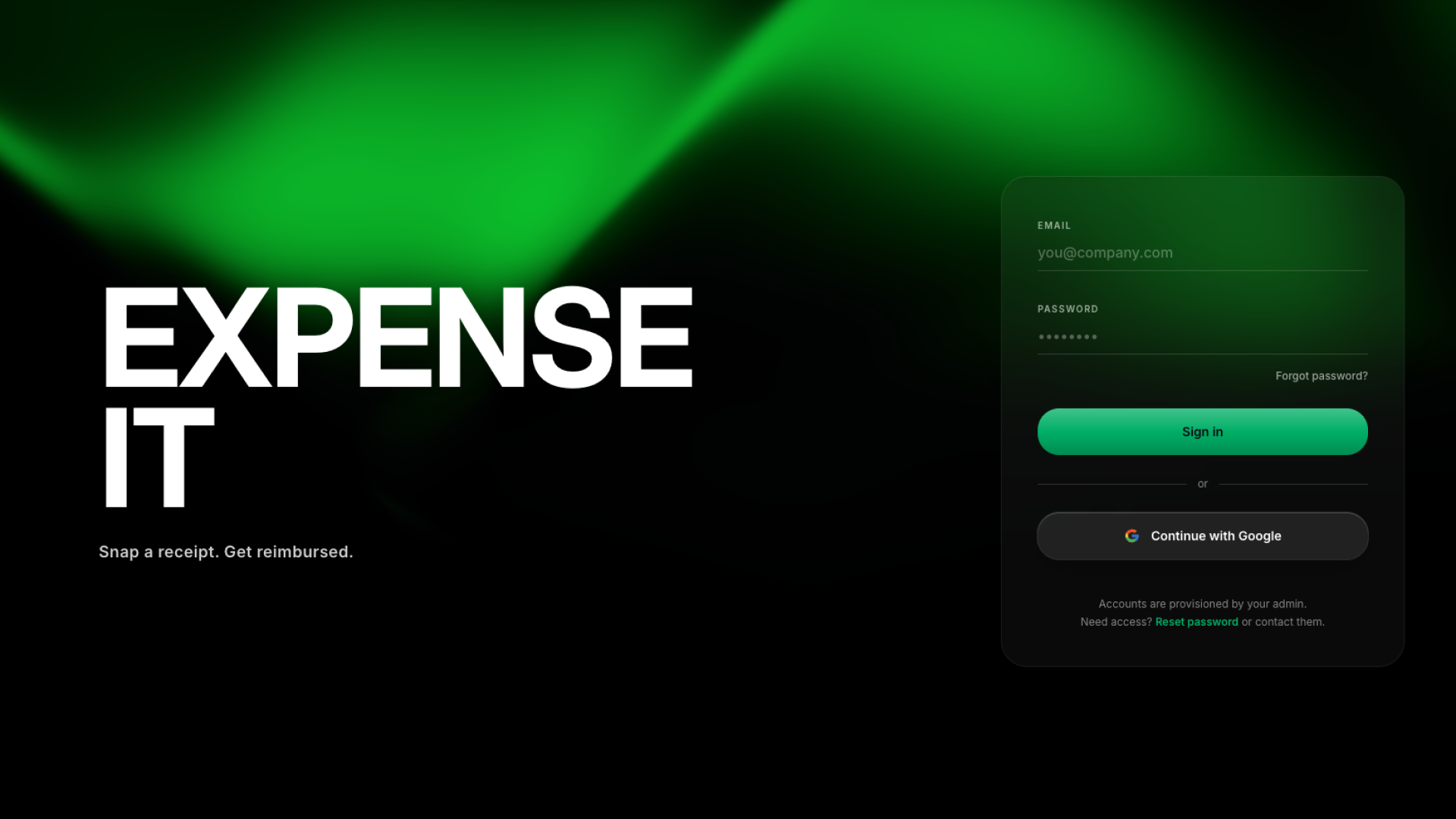 Mobile Expense Claims template preview