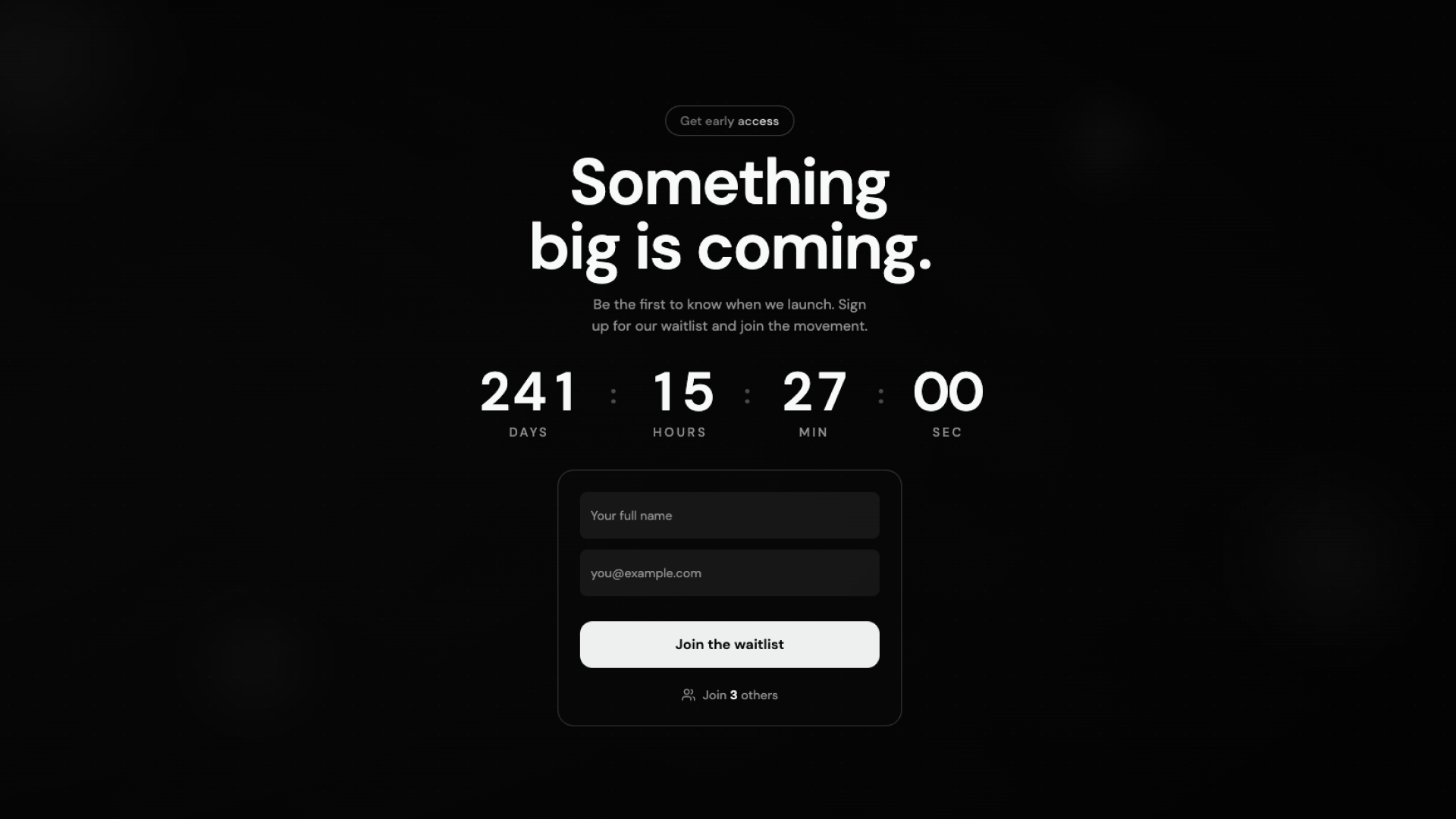 Waitlist Landing Page — landing page template preview
