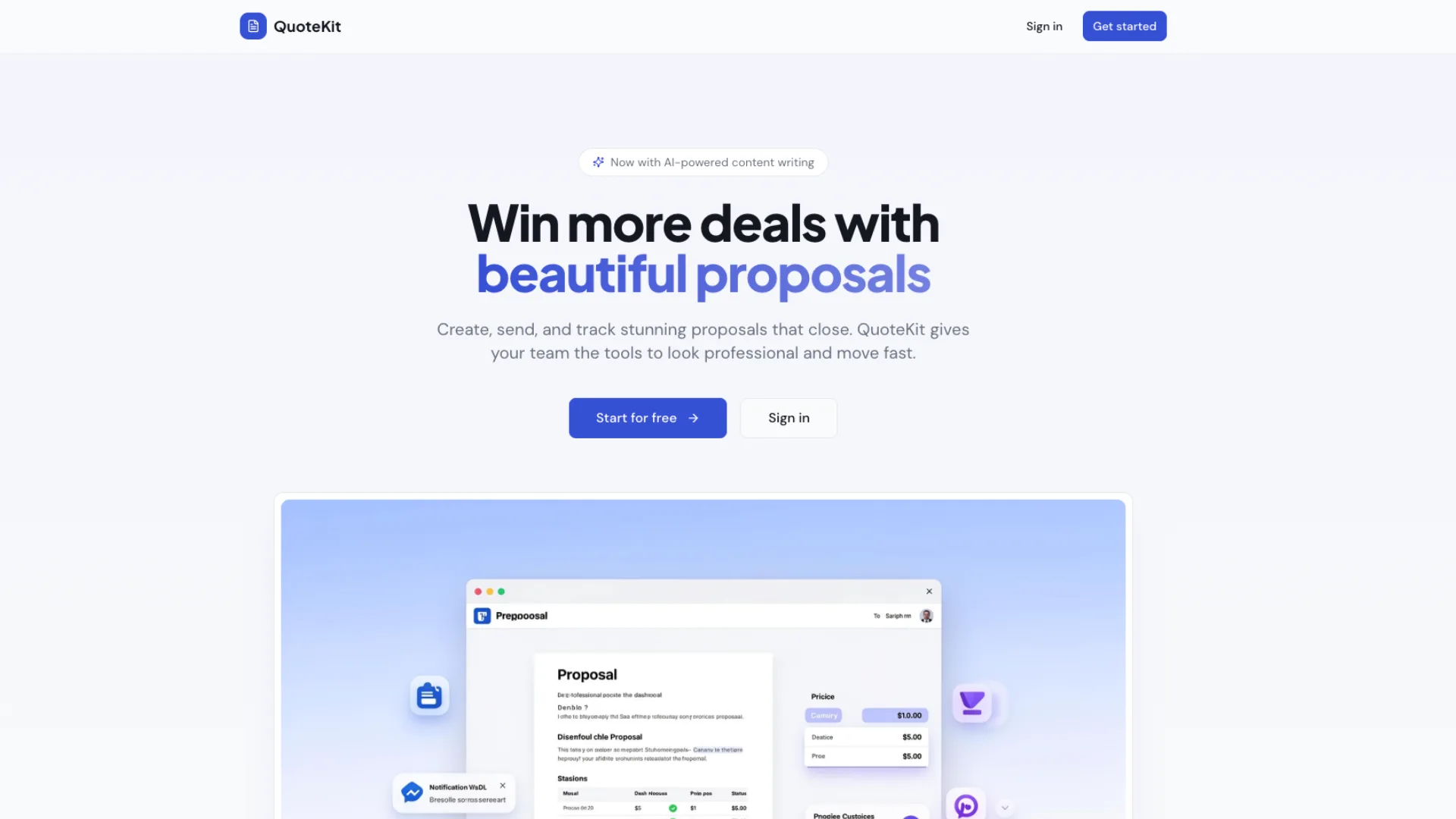 QuoteKit – Proposal & quote generator template | Lovable