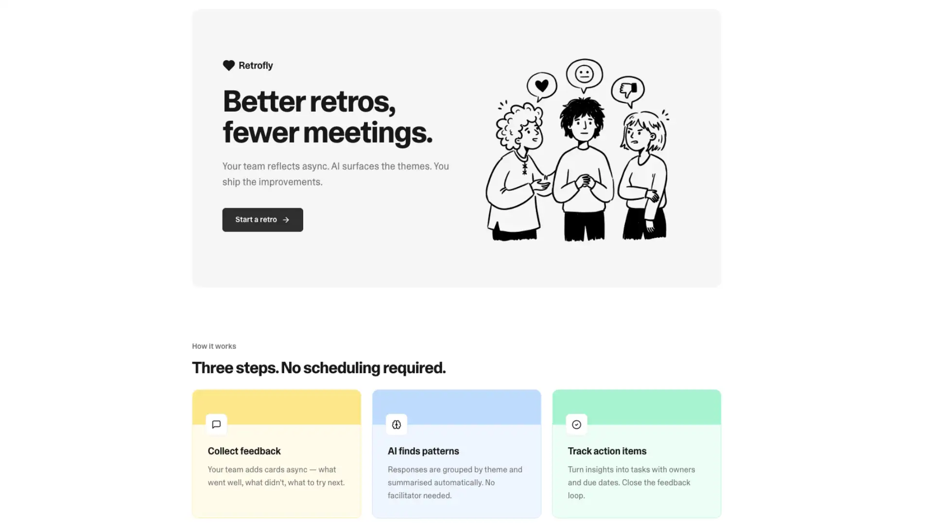 Sprint Retro Board — project management template preview