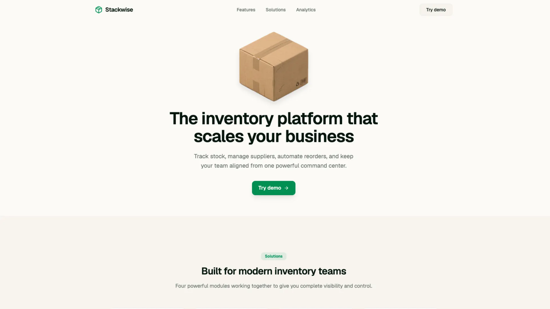 Inventory Tracker — internal tools template preview