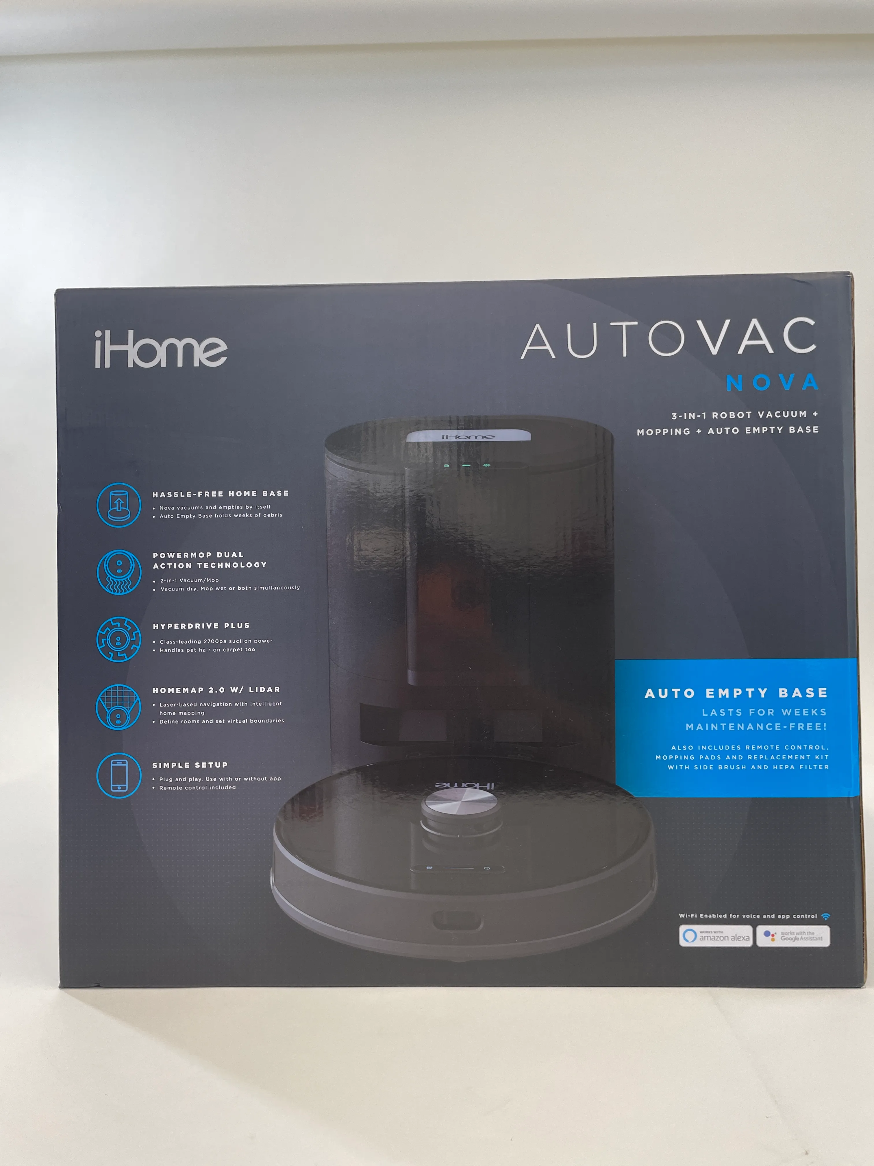 iHome AutoVac Nova Self Empty Robot Vacuum media