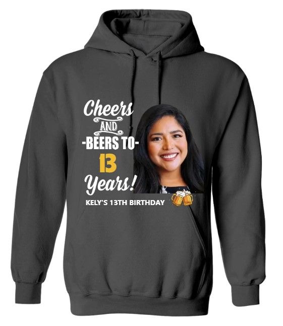 13th Birthday Personalized Upload Photo Hoodie