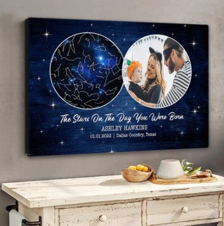 Personalized Star Map Canvas Poster