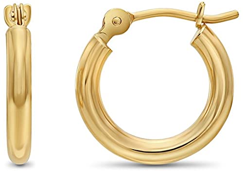Gold Classic Round Earrings