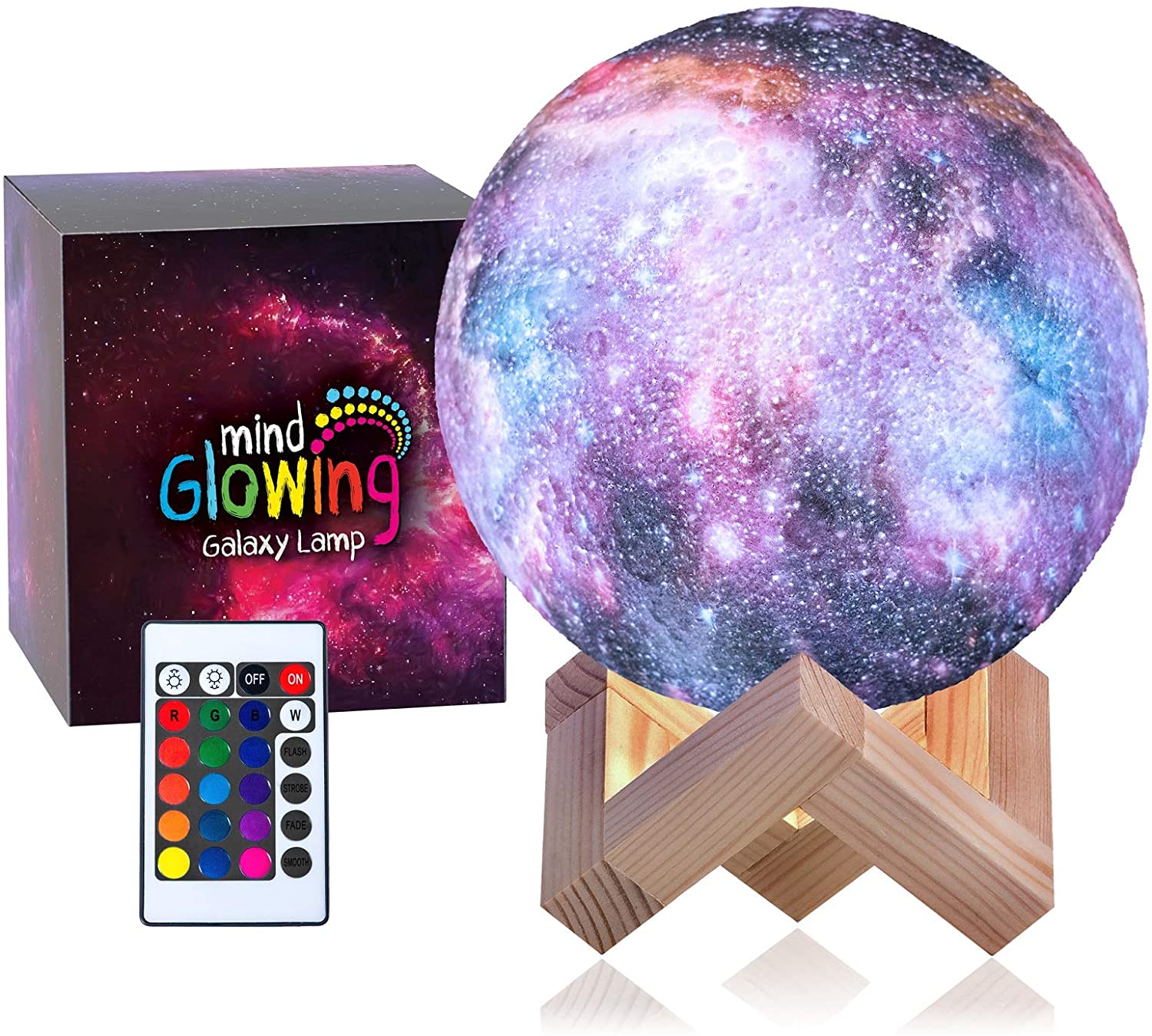 3D Galaxy Moon Lamp