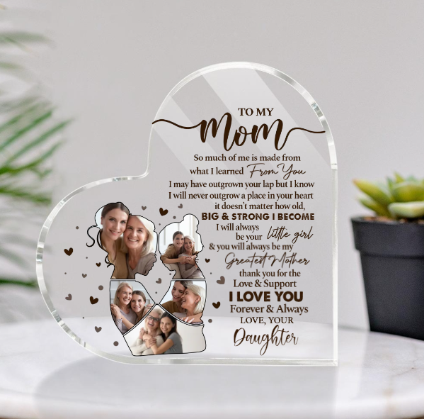 Mom Heart Acrylic Plaque