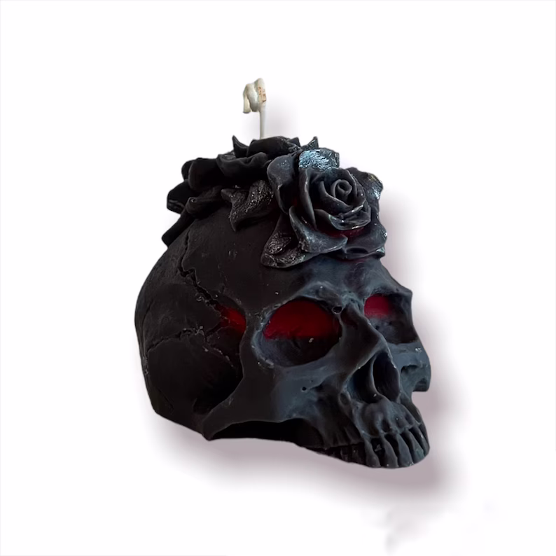 Bleeding Skull Candle