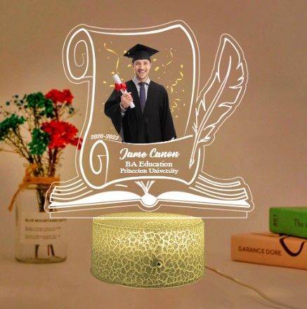 Personalized 3D LED Light Wooden Base