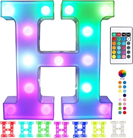 Colorful LED Marquee Letter Lights