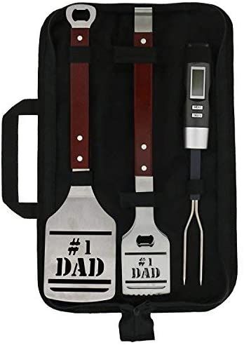 Alpha Grillers Premium Wood Grilling Gifts for Men - Grill Accessories Gift  Ideas - BBQ Tool Set Grill Kit with BBQ Utensils - Unique for Dad, Wooden