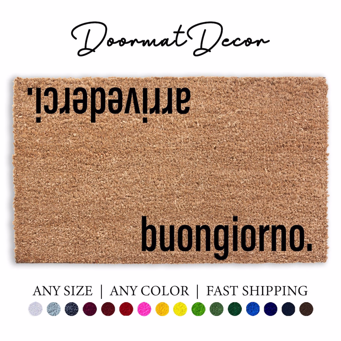 Flocked Coir Door Mat