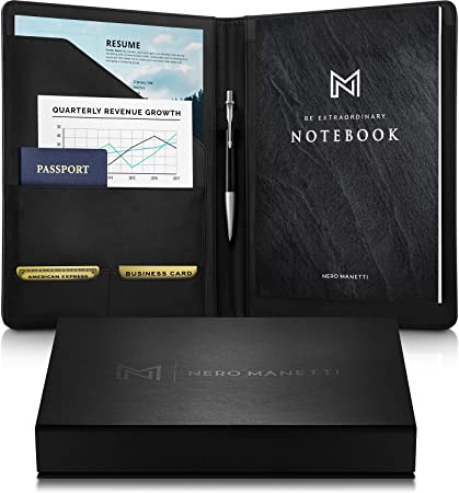 Leather Portfolio Notepad Holder