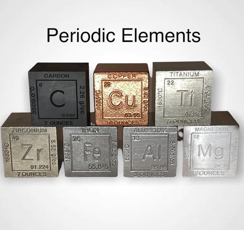 Metal Periodic Table Element Cubes